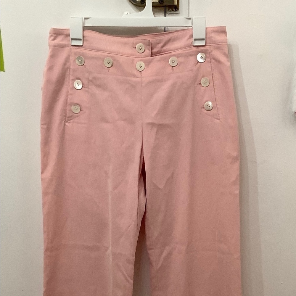 La Prestic Ouiston Paris 100% Cotton Wide Leg Pants in Light Pink Size 8/M‌‌